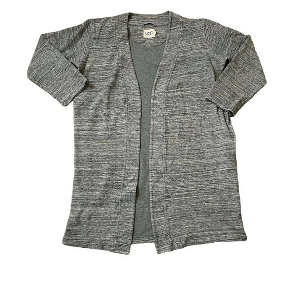 UGG Long Cotton Blend Gray Robe Womens Size M/L - Picture 1 of 11